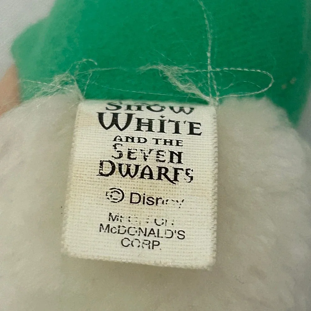 Vintage Bashful Dwarf Plush Clip-Ons Snow White McDonalds‎ Disney Toy
